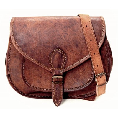 VINTAGE PETIT ™ Sac à bandoulière en cuir pour femme | Marron | 9 "-11" 
